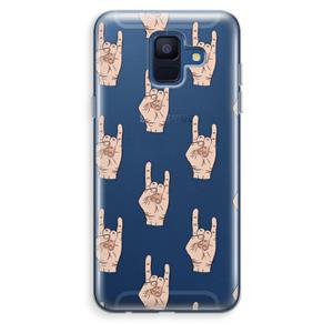 CaseCompany Rock: Samsung Galaxy A6 (2018) Transparant Hoesje