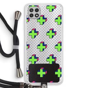 CaseCompany 8-bit N°10: Samsung Galaxy A22 4G Transparant Hoesje met koord