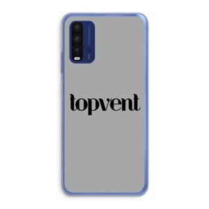 CaseCompany Topvent Grijs Zwart: Xiaomi Redmi 9T Transparant Hoesje