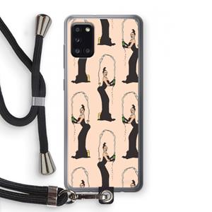 CaseCompany Pop Some Kim: Samsung Galaxy A31 Transparant Hoesje met koord
