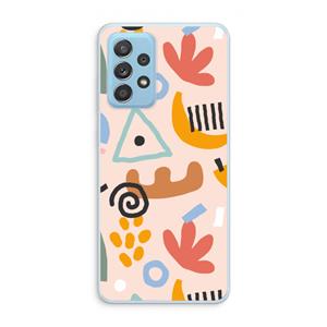 CaseCompany Abstract: Samsung Galaxy A73 Transparant Hoesje