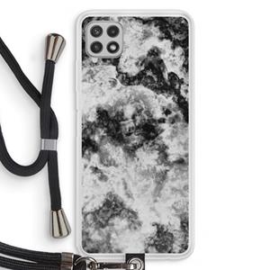 CaseCompany Onweer: Samsung Galaxy A22 4G Transparant Hoesje met koord