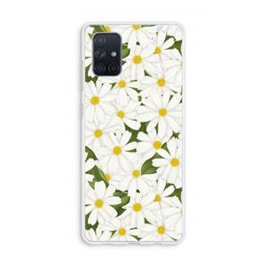 CaseCompany Summer Daisies: Galaxy A71 Transparant Hoesje