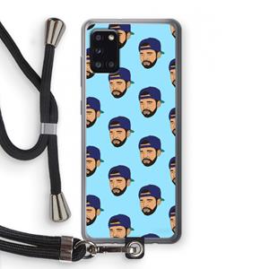 CaseCompany Drake Away: Samsung Galaxy A31 Transparant Hoesje met koord