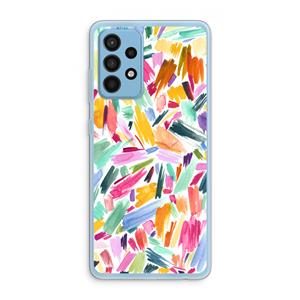 CaseCompany Watercolor Brushstrokes: Samsung Galaxy A52 Transparant Hoesje