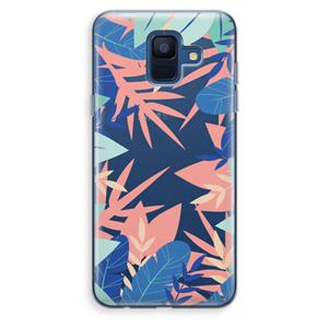 CaseCompany Tropisch: Samsung Galaxy A6 (2018) Transparant Hoesje
