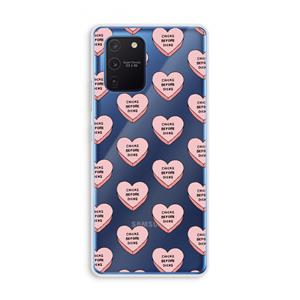 CaseCompany Chicks before dicks: Samsung Galaxy Note 10 Lite Transparant Hoesje