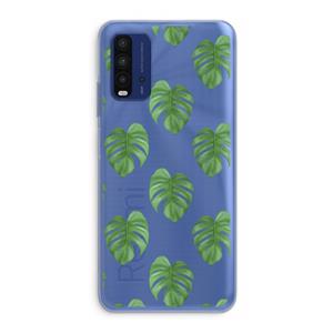 CaseCompany Monstera leaves: Xiaomi Redmi 9T Transparant Hoesje