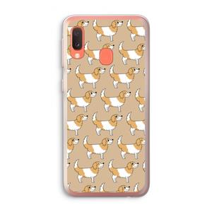 CaseCompany Doggy: Samsung Galaxy A20e Transparant Hoesje