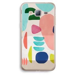 CaseCompany Bold Rounded Shapes: Samsung Galaxy J3 (2016) Transparant Hoesje