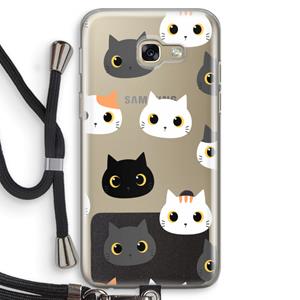 CaseCompany Katten: Samsung Galaxy A5 (2017) Transparant Hoesje met koord
