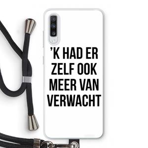 CaseCompany Meer verwacht: Samsung Galaxy A70 Transparant Hoesje met koord