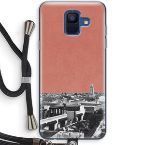 CaseCompany Marrakech Skyline : Samsung Galaxy A6 (2018) Transparant Hoesje met koord