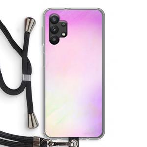 CaseCompany Flow mist pastel: Samsung Galaxy A32 5G Transparant Hoesje met koord