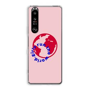 CaseCompany Run The World: Sony Xperia 1 III Transparant Hoesje
