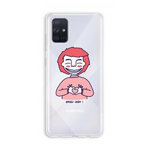 CaseCompany Hartje: Galaxy A71 Transparant Hoesje