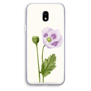 CaseCompany Purple poppy: Samsung Galaxy J3 (2017) Transparant Hoesje