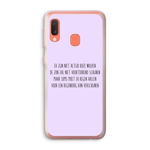 CaseCompany Regenboog: Samsung Galaxy A20e Transparant Hoesje