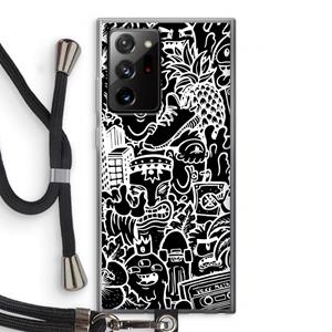 CaseCompany Vexx Black Mixtape: Samsung Galaxy Note 20 Ultra / Note 20 Ultra 5G Transparant Hoesje met koord