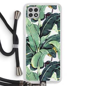 CaseCompany Bananenbladeren: Samsung Galaxy A22 4G Transparant Hoesje met koord