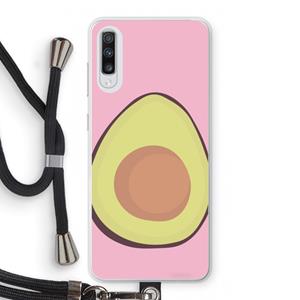 CaseCompany Avocado: Samsung Galaxy A70 Transparant Hoesje met koord