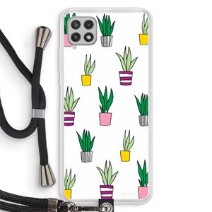 CaseCompany Sanseveria: Samsung Galaxy A22 4G Transparant Hoesje met koord