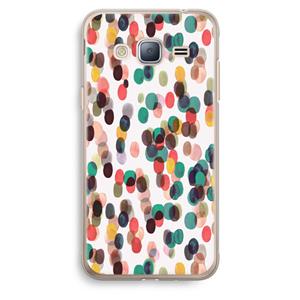CaseCompany Tropical Dots: Samsung Galaxy J3 (2016) Transparant Hoesje