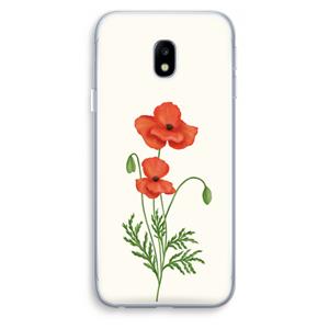 CaseCompany Red poppy: Samsung Galaxy J3 (2017) Transparant Hoesje