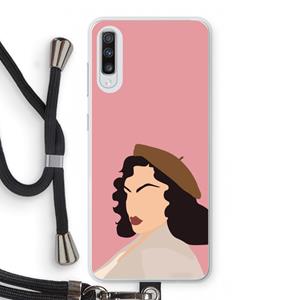 CaseCompany Confidence: Samsung Galaxy A70 Transparant Hoesje met koord