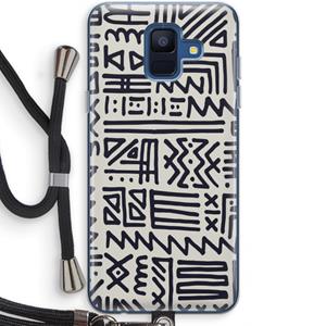 CaseCompany Marrakech print: Samsung Galaxy A6 (2018) Transparant Hoesje met koord