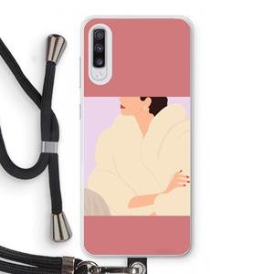 CaseCompany Cosy: Samsung Galaxy A70 Transparant Hoesje met koord