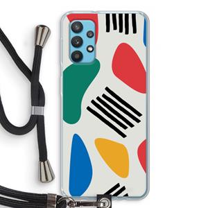 CaseCompany Illustratieve pop 1: Samsung Galaxy A32 4G Transparant Hoesje met koord