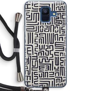 CaseCompany Moroccan Print: Samsung Galaxy A6 (2018) Transparant Hoesje met koord