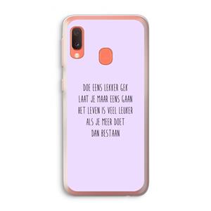 CaseCompany Gek: Samsung Galaxy A20e Transparant Hoesje