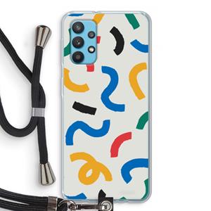 CaseCompany Illustratieve pop 2: Samsung Galaxy A32 4G Transparant Hoesje met koord