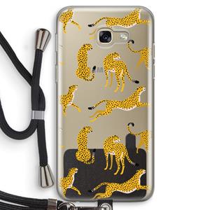 CaseCompany Luipaard: Samsung Galaxy A5 (2017) Transparant Hoesje met koord