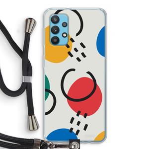 CaseCompany Illustratieve pop 3: Samsung Galaxy A32 4G Transparant Hoesje met koord