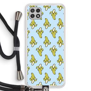CaseCompany Bananas: Samsung Galaxy A22 4G Transparant Hoesje met koord