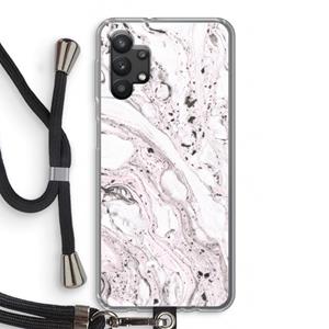 CaseCompany Mengelmoes: Samsung Galaxy A32 5G Transparant Hoesje met koord
