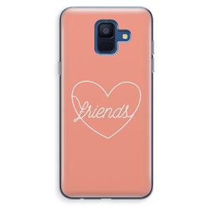 CaseCompany Friends heart: Samsung Galaxy A6 (2018) Transparant Hoesje