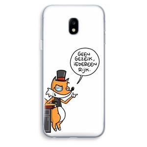 CaseCompany Geen Gezeik: Samsung Galaxy J3 (2017) Transparant Hoesje