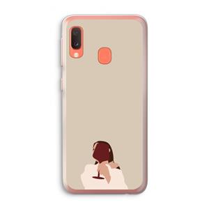 CaseCompany I drink wine: Samsung Galaxy A20e Transparant Hoesje