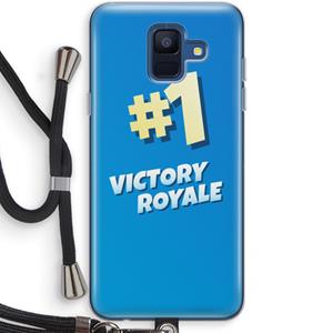 CaseCompany Victory Royale: Samsung Galaxy A6 (2018) Transparant Hoesje met koord