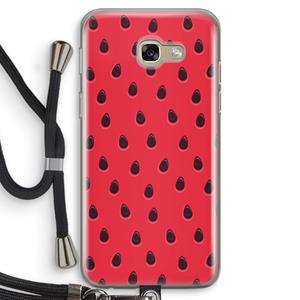 CaseCompany Watermelon: Samsung Galaxy A5 (2017) Transparant Hoesje met koord