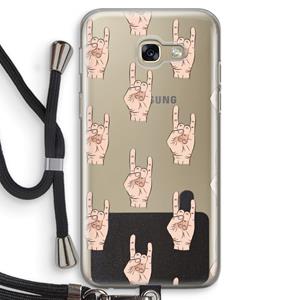 CaseCompany Rock: Samsung Galaxy A5 (2017) Transparant Hoesje met koord