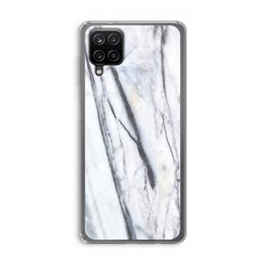 CaseCompany Gestreepte marmer: Samsung Galaxy A12 Transparant Hoesje