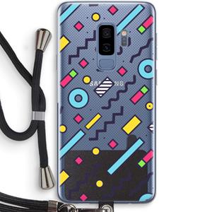 CaseCompany 8-bit N°8: Samsung Galaxy S9 Plus Transparant Hoesje met koord