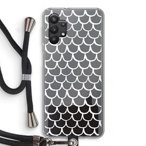 CaseCompany Dakpannetjes: Samsung Galaxy A32 5G Transparant Hoesje met koord