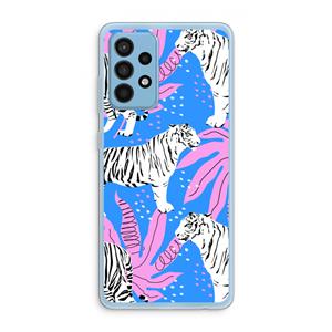 CaseCompany Tijger: Samsung Galaxy A52 Transparant Hoesje