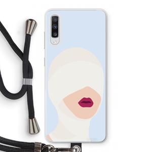 CaseCompany Incognito: Samsung Galaxy A70 Transparant Hoesje met koord